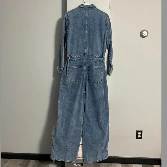 NWT Universal Thread Utility Baggy Denim Jumpsuit Women's Size 10 - Picture 9 of 14